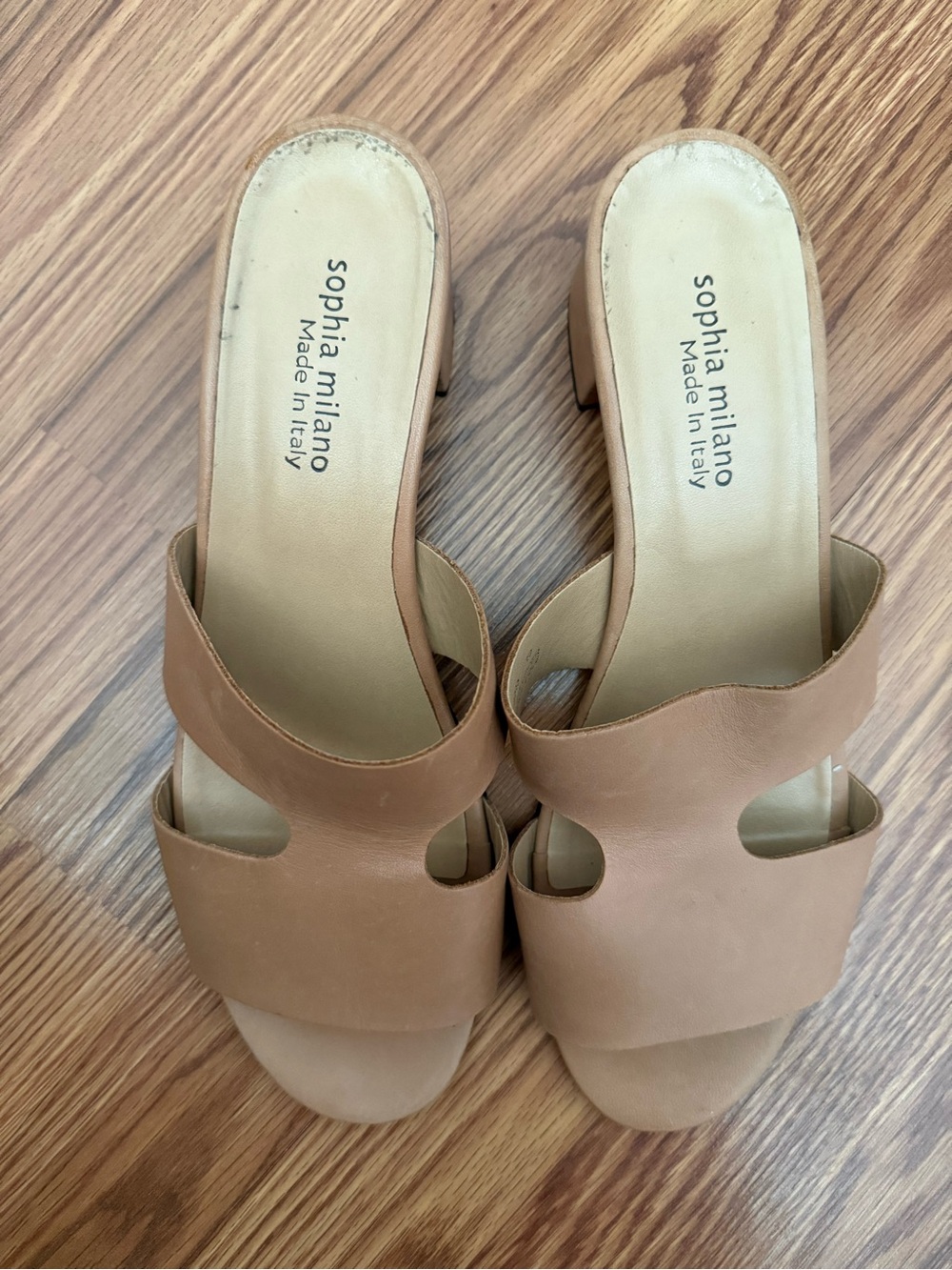 Sophia Milano Italian leather slides